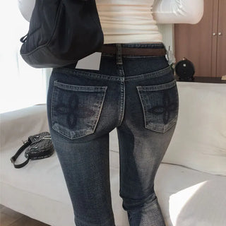 Leteni Low Denim Semi Bootcut Pants