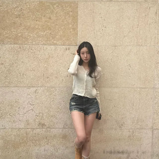 Simple Delicate Summer V-Neck Cardigan