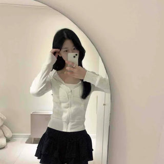 Hemline Frill Dot Mini Skirt