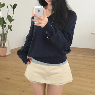 Cotton Candy A-Line Cotton Skorts Cotton Skirt