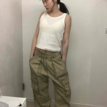 Multi-Pocket Balloon Fit Cargo Pants
