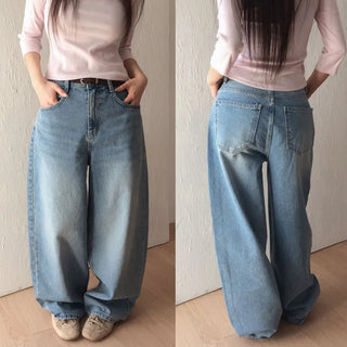 Cheris Balloon Denim Wide Pants