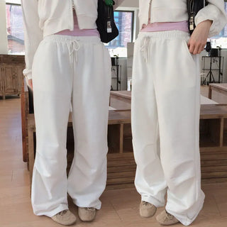 Meliin Pintuck Elastic Waist Wide Pants
