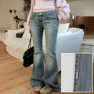 Hadier Stitch Raw Denim Bootcut Pants