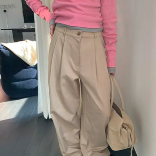 Rit Double-Pleat Tab Cotton Wide Pants