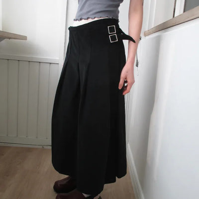 Corduroy Belted Skirt (2 colors)