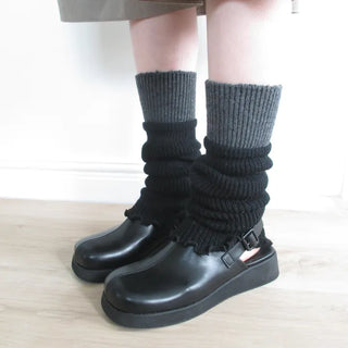 Round Buckle Mules (2 colors)