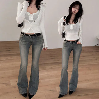Goldes Low Denim Bootcut Pants