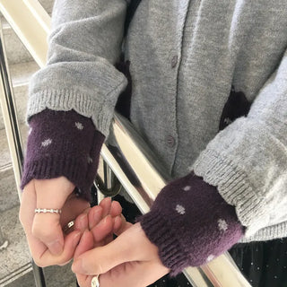 Chikai double polka dot cardigan