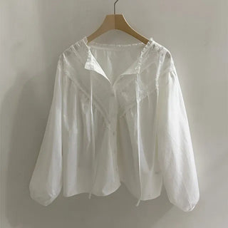 Spring Puff Lace Blouse