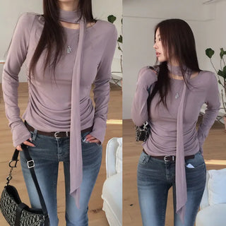 Corriding Muffler Shirred T-shirt
