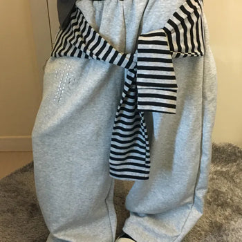 Tie-Waist Balloon Track Pants