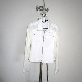 Denim Half-and-Half Zip-Up