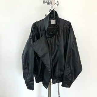 High-neck Leather Jumper