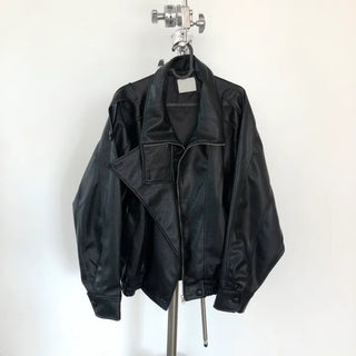 High-neck Leather Jumper