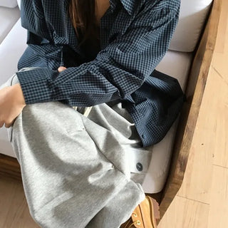 High Check Wrap Shirt