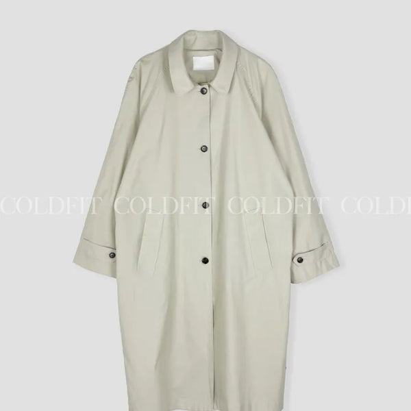 Raglan single trench coat