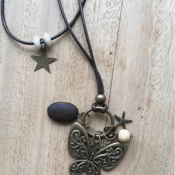 Butterfly Vintage Layered Necklace
