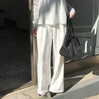 Meld Fold Pintuck Wide Slacks