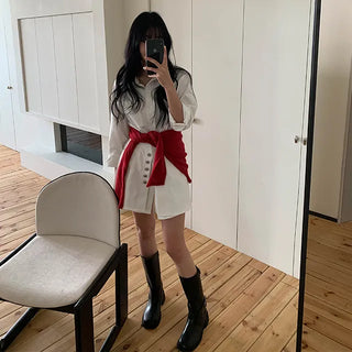 Shirt wrap dress