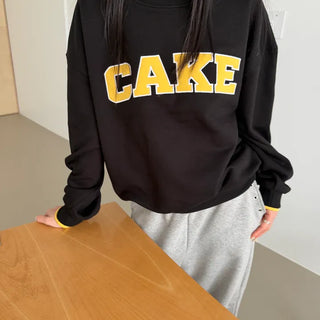 CAKE Color Block Loose Fit Sweatshirt