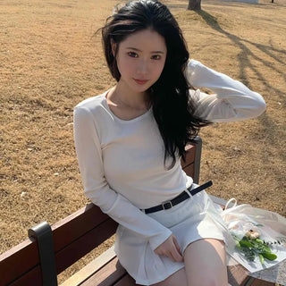 Belted Flare Pleated Two-Way Mini Skirt