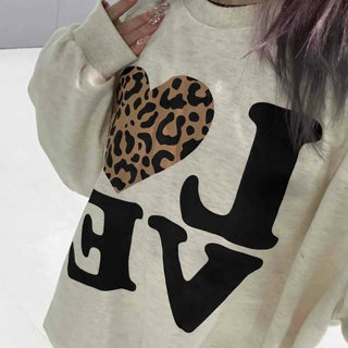 Love Animal Big Logo Cozy Fit Drop Shoulder Sweatshirt