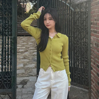 Belly Ribbed Collar Knit