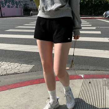 Egu Knit Shorts Pendant Shorts/Pendant/Elastic Waist Shorts/Knit Shorts/A-Line/Comfortable Shorts/Airport Pants/Homewear/Easywear