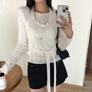 Halter Layered Wrap Knit 3 Colors