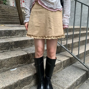 Dounner Suede Mini Skirt