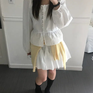 High Puff Two-Way Blouse