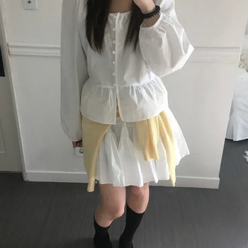High Puff Two-Way Blouse