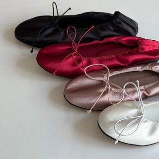 Mekley satin ribbon banding flat shoes