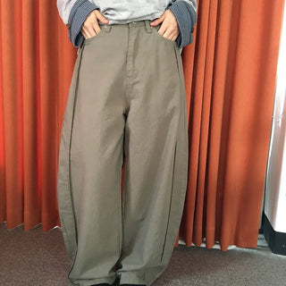 Cutout wide curve pants
