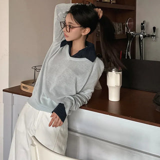 Wide Deep V-Neck Knit