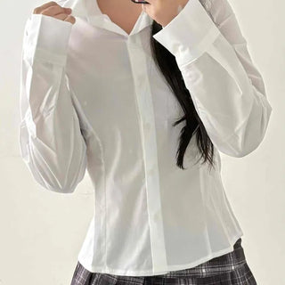 Slim Fit Basic Long Sleeve Office Shirt