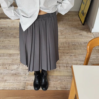 Outer Elastic Long A-Line Skirt