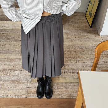 Outer Elastic Long A-Line Skirt