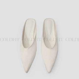 Stiletto wedge heels in ivory