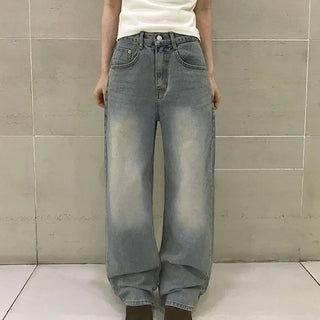 Frin Washed Semi-Straight Denim Pants