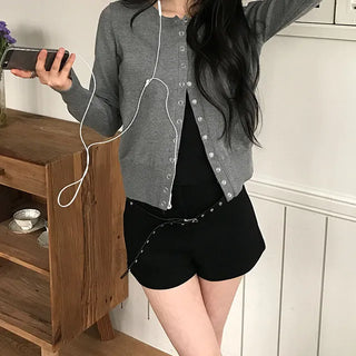 Dipin Snap Round Cardigan