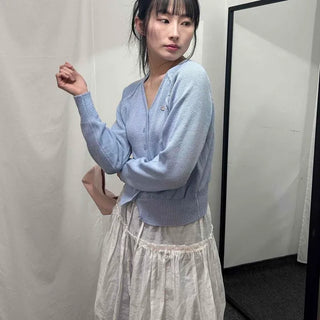 Loose Fit V-Neck Knit Cardigan
