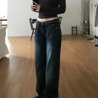 Kino Low-Rise Wide Denim Pants (one color)