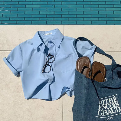 Today Standard Short Sleeve Semi-Crop Shirt