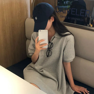 Flare Pique Collar Mini Dress