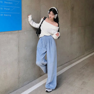 Soft Velvet Velour Training Wide Pants
