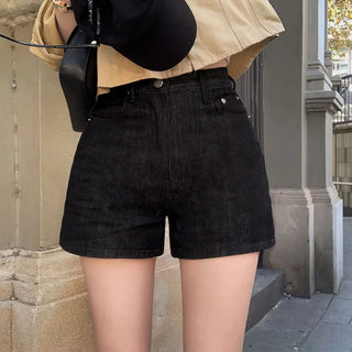 Raw Non-Faded Denim Shorts & Shorts