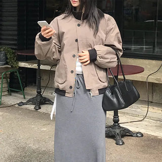 Cumming Color Block Loose Fit Jacket