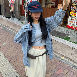 Eto Check Oversized Shirt